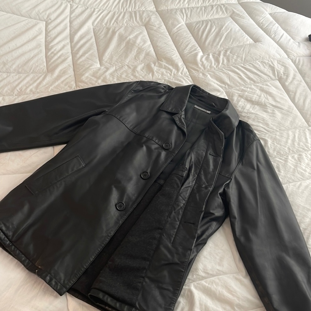 Canali mens leather jacket